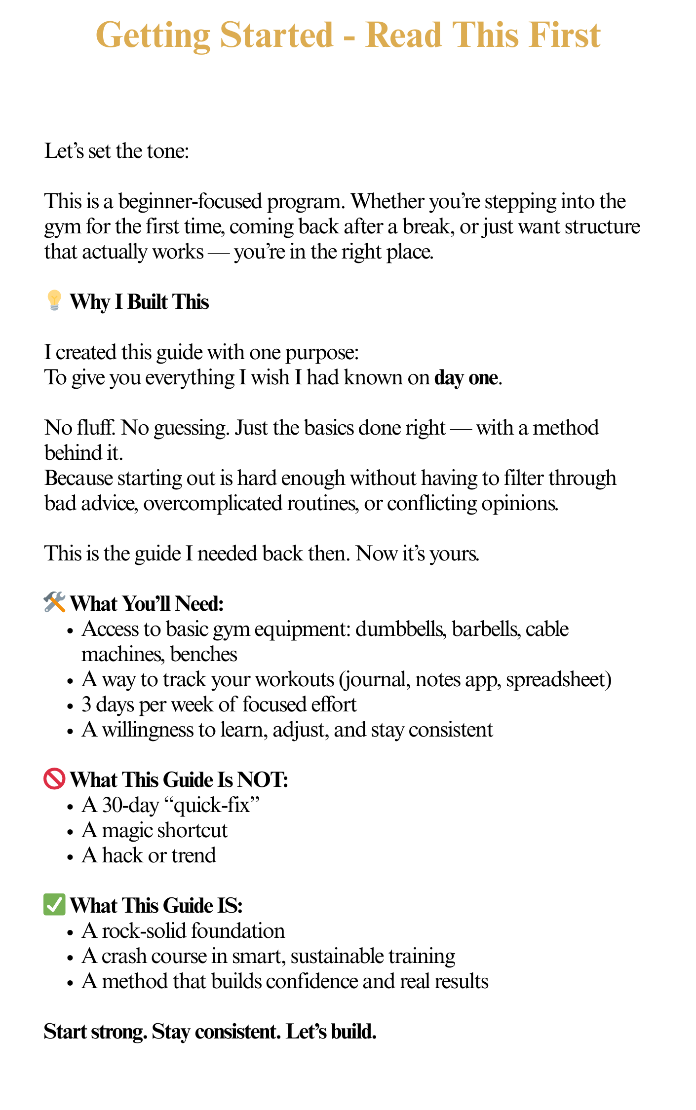 The Method: Everything You Need to Start Strong