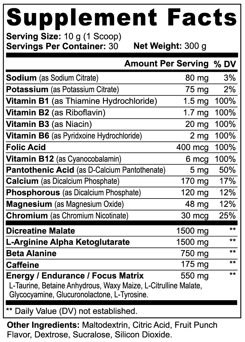 Overture Pre-Workout (Fruit Punch)